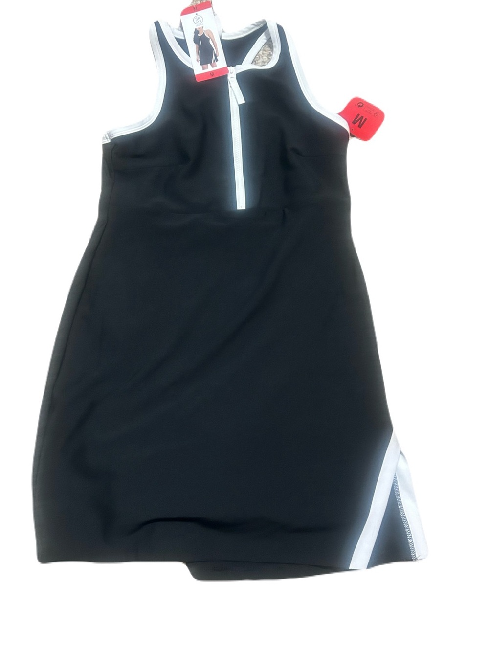 Sage Collective NWT Black Athletic Dress Built-In Shorts Racerback Size Medium